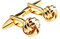 Daesar Manschettenknopf Hemd Gold Knoten Edelstahl Herren Manschettenknöpfe Hochzeit mit Geschenk Box
