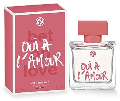Yves Rocher OUI À L'AMOUR Eau de Parfum, blumig orientalischer Damenduft, mit Rosen-Extrakt, 1 x Zerstäuber 30 ml