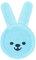 MAM Rabbit Beißring, Zahnpflegehandschuh aus Mikrofaser, 0+ Monate, Hellblau