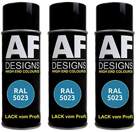 Alex Flittner Designs RAL5023 - Vernice spray per auto, 3 pezzi, colore: blu metallizzato opaco