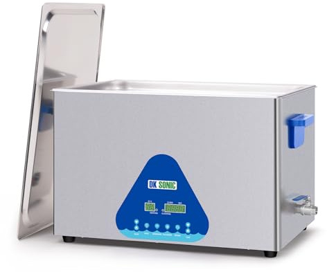 DK SONIC Ultraschallreiniger, 30L 600W Industrieller Ultraschallreinigungsgerät mit Heizung und Timer, Digitaler Steuerung und Korb, mehrere Funktionen für Motorradmotoren, Vergaser, Ketten