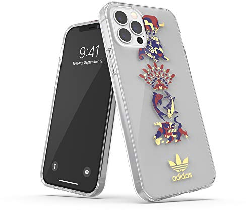adidas Schutzhülle für iPhone 12, Schutzhülle, iPhone 12 Pro, transparent, mit chinesischer Grafik, erhöhte Kanten, Original Schutzhülle