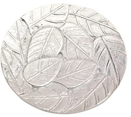 NKlaus Kerzenteller Aluminium silberoptik Ø 12cm Untersetzer Untertasse Kerzenhalter 10354