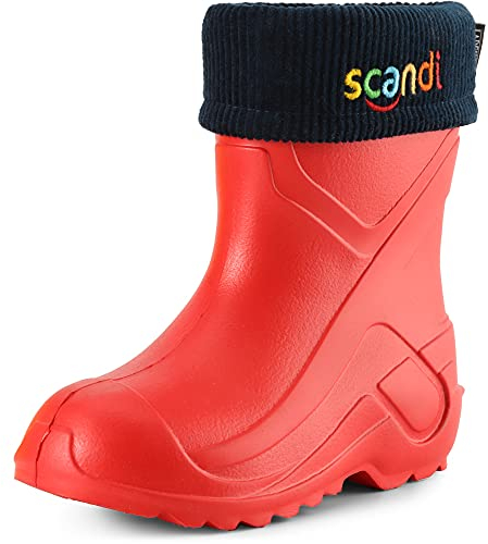 Ladeheid Stivali Imbottiti Bambino e Bambina in Spuma Eva LA-763 (Rosso1/Blu Marino, 26 EU)