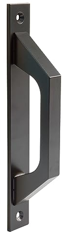 Amig - Manillón de Líneas Rectas de Aluminio Color Negro para Puertas Correderas o Abatibles - 198 x 25 x 40 mm - Tirador de Asa Funcional y Cómodo