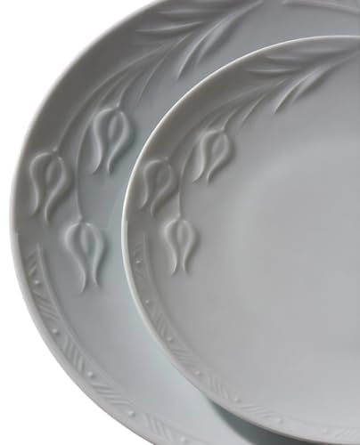 Gural Porselen Vajilla de Porcelana Rene, de 18 Piezas para 6 Personas – Completa de Porcelana Blanca