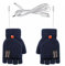 Warme Halbfingerhandschuhe, elektrisch beheizte Riloer-Handschuhe, USB-aufladbarer Handschuh, für Spiele, Outdoor-Aktivitäten im Winter