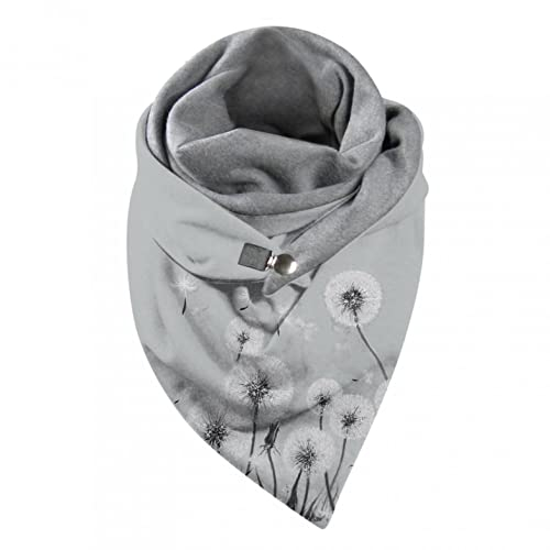 CCOOfhhc Dreieckschal Damen Schals Lässige Weich Kopftücher Dreieck Winterschal Herbstschal mit Button Knopf Löwenzahn Tierdruck ape für Weihnachten Geschenk