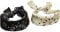 Urban Classics Unisex Satin Bandana 2-Pack black/lemon, one size