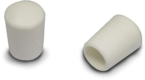 ajile Runde Fusskappen aus Gummi WEISS für Schutz und eine gute Endbearbeitung des Rohres mit 5 mm AUSSENDRUCHMESSER - 24 Stck. - EVX205x24