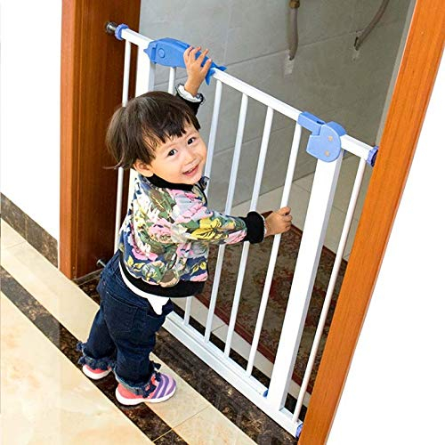 GHCXY Haustier-Laufställe Gehen Durch Sicherheitsgitter Für Haustiere – Druckmontierte Türen Breit Mit Mitgeliefertem Expander – Ideal Für Hunde, Welpen, Treppengeländer/75-84Cm
