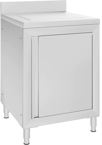 Red Cup Living vidaXL - Mueble de cocina comercial con escurridor de acero inoxidable