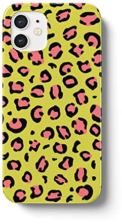 iCaseDesigner Animal Print Phone Case Compatible with iPhone 12 Pro Max. 5. Mustard & Pink Leopard