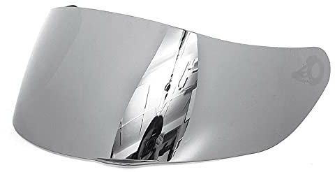 Generic L-MEIQUN Helm-Visier passt AGV K1 K5 K3SV Casco nicht passt K3 / K4. Motorradhelm Ersatz/Ersatzbereites Visor Iridium (Farbe : Silber-)