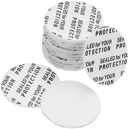 PATIKIL 18mm/0.71 Foam Lid Liner, 100 Pack PS Foam Resistant Tamper Pressure Sensitive Seal for Bottle Cap Liners Seals