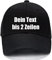 MIGIAN Personalisierte Baseball Cap Basecap mit Wunschtext Individueller Text Verstellbare Reine Farbe Baseballmütze Sport Visier Hut für Herren Damen (Black)
