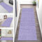 Teppich Läufer Flur Küche rutschfest waschbar Teppichläufer 90X250CM Violett Küchenläufer Flurteppich Meterware Korridor Tepiche Esszimmer Schlafzimmer Wohnzimmer Schmutzfangmatte Breit 40-120cm