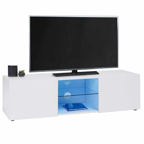 IDMarket ELI - Mueble para TV (113 cm), color blanco