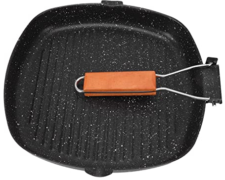 Geteilte Bratpfanne. Energiesparende Outdoor-Antihaft-Bratpfanne für zu Hause (Verbessern Sie die 28 x 28 cm große Bratpfanne)