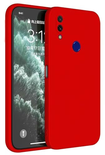 Topme Cover per Redmi 7 (6.26 Inches) Custodia Case, Protezione Della Pelle Della Custodia in Silicone Tpu - Rosso Cina