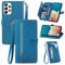 JayModCase Custodia per Samsung Galaxy A53 5G, con chiusura lampo Funzione Stand scomparti [Magnetica] [Antiurto] Pelle portafoglio Cover per Samsung A53 5G - Blu