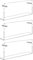Dewonme Porte-Revues Mural Lot de 3 Porte-Journaux Acrylique Transparent (Transparent, 48 x 14.5 cm)