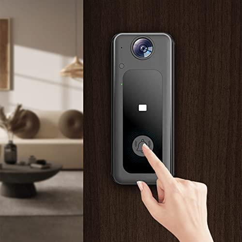 Sonnette vidéo Ring, sonnette vidéo rechargeable à distance sans fil WiFi, vision nocturne infrarouge, interphone bidirectionnel, batterie haute capacité 1000 mAh, sonnette de sécurité de contrôle APP