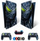MaD Vision® Extra-Durable Skin Set per PS5 Digital + 5 Paia di Aiming Rings | Pellicola Adesiva in Vinile Opaco per PlayStation 5 + 2 Controllers - per Spider-Man Design