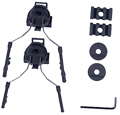 Kisangel Taktischer Helm Adapter Für Comtac Headset Schnelle Montage Schwarz Outdoor-kompatibilität Universelle Schienenhalterung Für Militärische Einsätze Und Sportaktivitäten