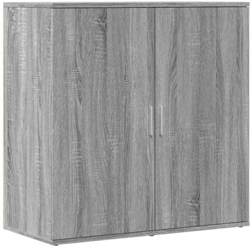 vidaXL Sideboard, Kommode mit Stauraum, Beistellschrank für Wohnzimmer Küche Flur, Anrichte Schrank Highboard, Modern, Grau Sonoma-Eiche Holzwerkstoff