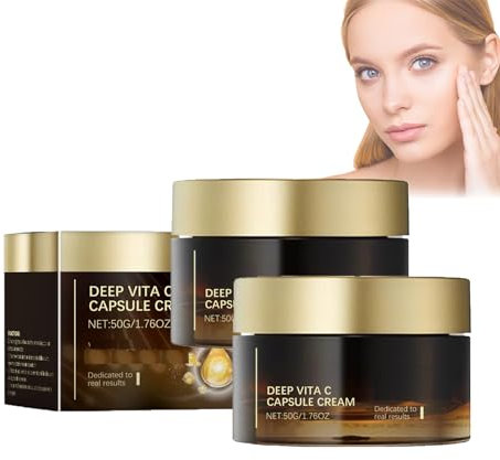 Dyceittdia 2pcs Crema alla Vitamina C, Crema viso alla Vitamina C, Rassodante per la pelle, Crema idratante e Illuminante per la pelle, 2pcs*50g, cream3