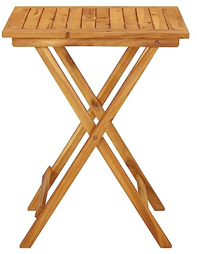 HETFTJN Bierzelttisch Campingtische Stehtische Picknicktisch - Klappbarer Gartentisch 60x60x75 cm Massivholz Akazie für Speisesaal Aufenthaltsraum Outdoor Garten