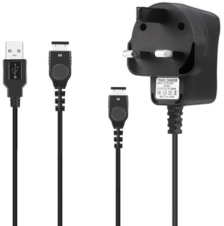 Xahpower Charger Kit for Gameboy Advance SP, Charger and USB Charger Cable for Nintendo DS (Not for DS Lite) and Game Boy Advance SP