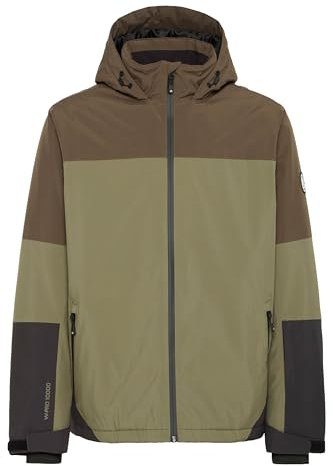 NORTH BEND NBMoritz Herren Skijacke Winterjacke Snowboardjacke wasserdicht wasserfest W-PRO 10.000 Wassersäule 10.000 mm Kapuze Skipasstasche Reißverschlusstaschen, Größe:3XL, Farbe:Tarmac (5056)