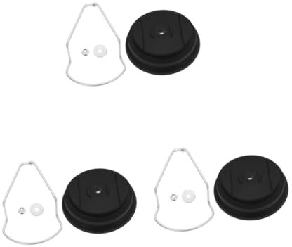 Mipcase 3pcs Lawn Mower Accessories Lawnmower Lawn Mower Striping Kit Lawn Mower Replacement Wheels Round Headlamp Retaining Ring Lawn Mower Mowing Head Grass Trimmer Nut Black Steel