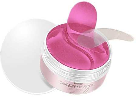 Koffein-Augenklappen, Augenmaske für Augenringe und geschwollene Augenringe mit Hyaluronsäure, feuchtigkeitsspendende Anti-Aging-Augen-Hautpflege-Gel-Masken, glatte Falten, reduzieren Augensäcke
