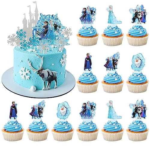 Kuchen Deko, 34 Stück Kuchen Deko Kinder, Geburtstag Torte Topper, Tortendeko Geburtstag für Mädchen, Junge, Geburtstagsfeier