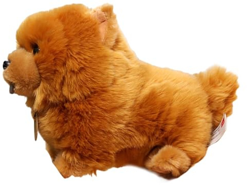 Générique Chow Chow Chow Plüschtier braun – Chow Plüschtier, 25 cm | niedliches und bequemes Plüschtier für Männer, Frauen, Geburtstag, Ostern, Geburtstag