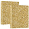 Gold Glitter 3,8 cm 3-Ringbuch, D-Ringordner, flexibler 3-Ringordner, Kunststoff-Ordner, 3-Ringbuch mit Klemmbrett