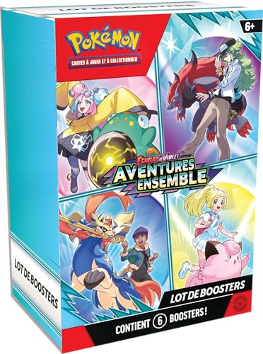 Pokémon TCG: Scharlachrot und Violett Booster-Packungen – Abenteuer zusammen (6 Booster)