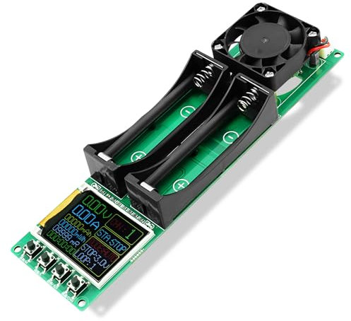 Testeur de capacité de batterie DC5V Module de résistance interne Capacité Tension Courant Puissance avec écran LCD de type C pour batterie au lithium double canal