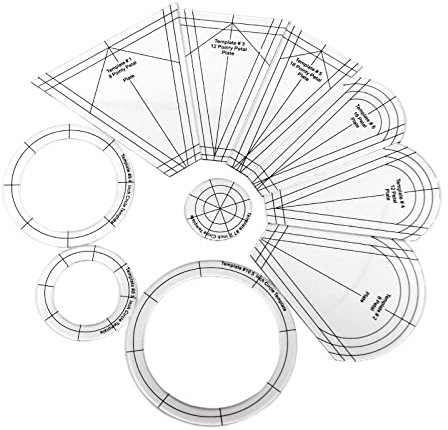 10 Pieces Acrylic Quilting Template Set for Patchwork Sewing Dressmaking DIY Precision Measure Kit