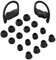 Replacement Ear Tips Earbuds for Beats Powerbeats Pro/Powerbeats Pro 2 Headphones EarTips Made of Soft and Comfortable Silicone Material, Waterproof and Sweatproof (8 Pairs/Black)