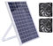 Eujgoov Kit de Ventilador de Paneles Solares de 15W IP65 Ventilador de Escape de Escape Solar de Solar Resistente Al Agua Ventilación de Enfriamiento para la Casa de Invernadero de Mascotas Dual Kit