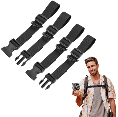 dinghaole 2 Stück Verstellbarer Brustgurt Rucksack, Nylon Rucksack Brustgurt mit Schnellverschluss, Rutschfester Gurtband Für Schultasche, Strapazierfähiger brustgurt Für Joggen Wandern Außerhalb