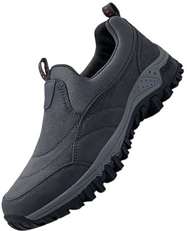 Generisch Zapatillas para hombre ligeras, botas de nieve para hombre, cálidas, zapatos de invierno sin cordones, zapatillas deportivas antideslizantes para el tiempo libre, zapatos de senderismo