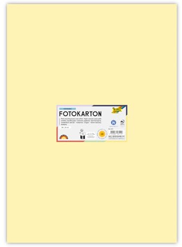 Fotokarton 10 Bogen, 300 g/qm, 50x70 cm (Strohgelb)