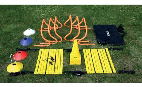 Mitre Football Training Kit with Agility Ladders, Hurdles and Cones | Training Equipment Other Equipment