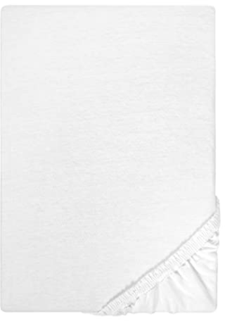 biberna Jersey-Spannbetttuch 0077155 weiß 1x 180x200 cm - 200x200 cm