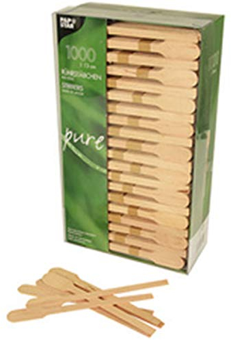 PAPSTAR 1000 agitateurs en Bois 13 cm agitateurs en Forme de pagaies